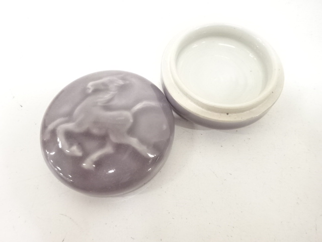  天神窯　岡本篤造　午　香合